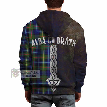 Tartan Vibes Clothing Smith Tartan Family Crest Hoodie Alba Gu Brath Be Brave Lion Ancient Style