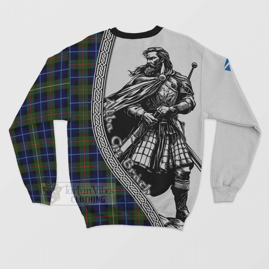Smith Tartan Clan Crest Sweatshirt with Highlander Warrior Celtic Style - Tartan Vibes Clothing
