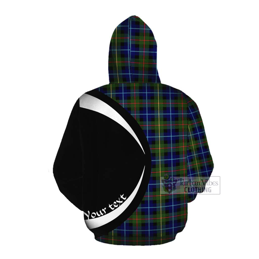 Smith Tartan Cotton Hoodie with Family Crest Circle Style Pullover Hoodie - Tartan Vibes Clothing