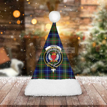 Smith Tartan Christmas Santa Hats with Family Crest - Tartan Vibes Clothing
