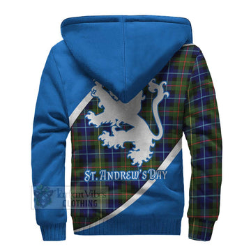Smith Family Crest Tartan Sherpa Hoodie Celebrate Saint Andrew's Day in Style - Tartan Vibes Clothing