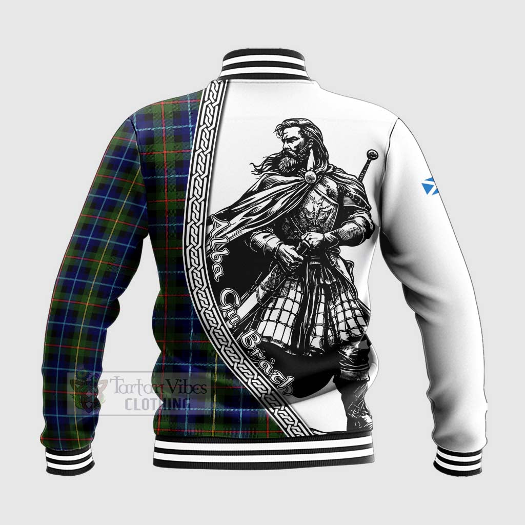 Smith Tartan Clan Crest Baseball Jacket with Highlander Warrior Celtic Style - Tartan Vibes Clothing