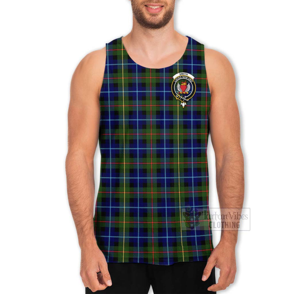 Smith Tartan Men's Tank Top with Family Crest Celtic Skull Style - Tartan Vibes Clothing