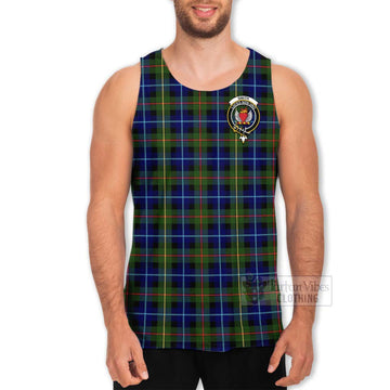 Smith Tartan Men's Tank Top with Family Crest Celtic Skull Style - Tartan Vibes Clothing