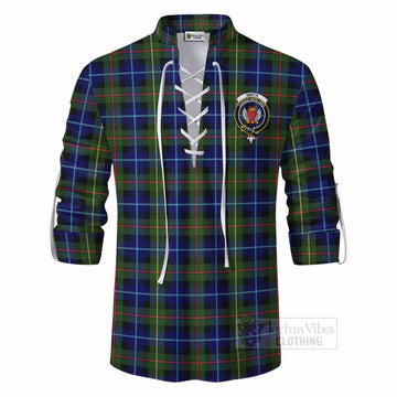 Smith Tartan Ghillie Kilt Shirt with Family Crest DNA In Me Style - Tartan Vibes Clothing