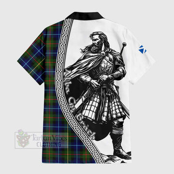 Smith Tartan Clan Crest Hawaiian Shirt with Highlander Warrior Celtic Style - Tartan Vibes Clothing