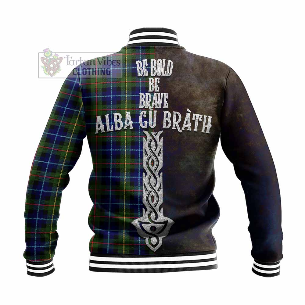 Smith Tartan Family Crest Baseball Jacket Alba Gu Brath Be Brave Lion Ancient Style - Tartan Vibes Clothing