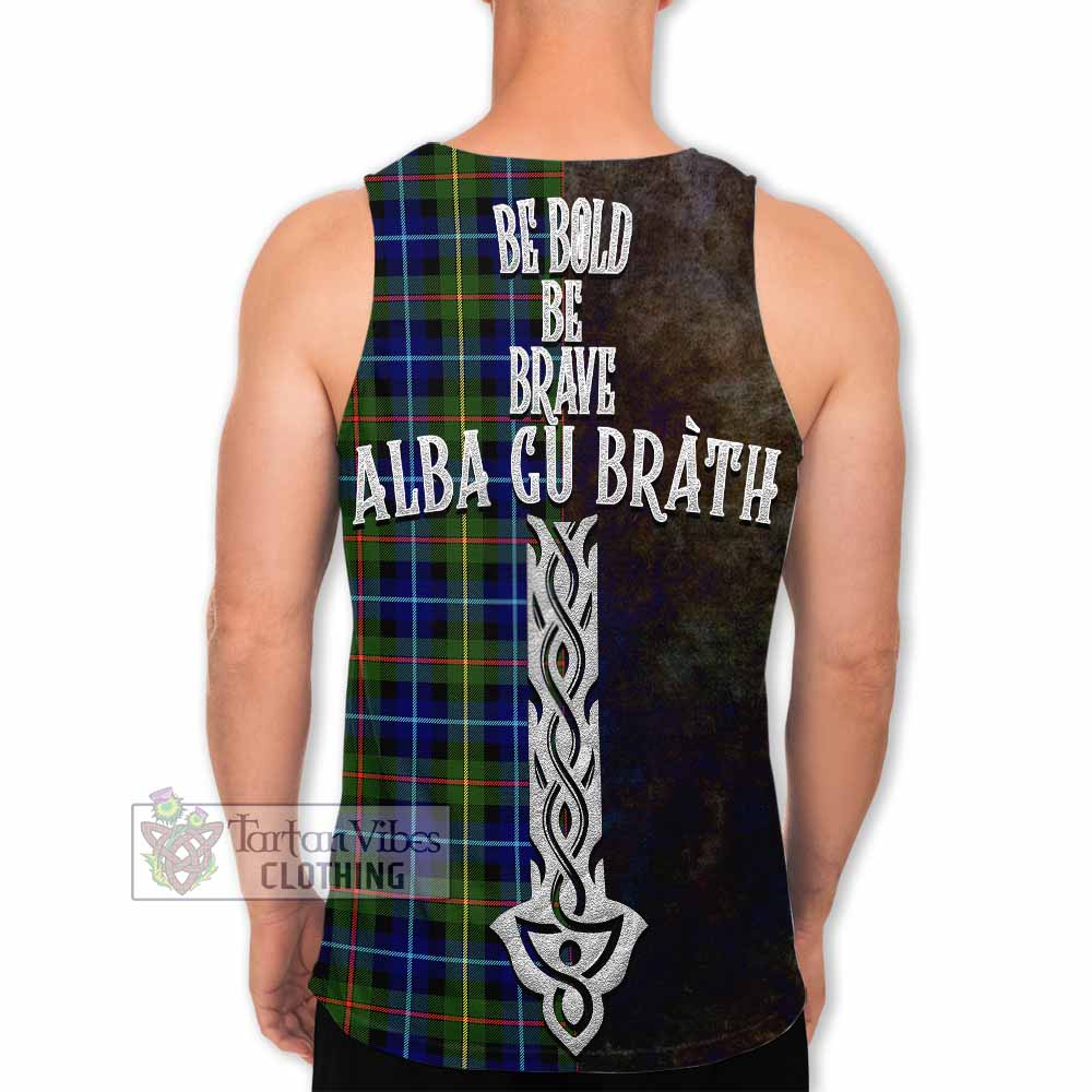 Smith Tartan Family Crest Men's Tank Top Alba Gu Brath Be Brave Lion Ancient Style - Tartan Vibes Clothing