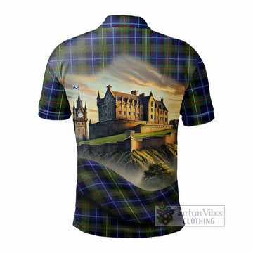 Tartan Vibes Clothing Smith Tartan Family Crest Polo Shirt with Scottish Ancient Castle Stype