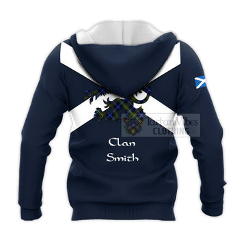 Smith Tartan Lion Rampant Knitted Hoodie Proudly Display Your Heritage with Alba Gu Brath and Clan Name - Tartan Vibes Clothing
