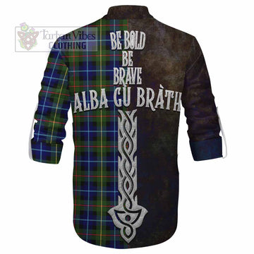 Smith Tartan Family Crest Ghillie Kilt Shirt Alba Gu Brath Be Brave Lion Ancient Style - Tartan Vibes Clothing