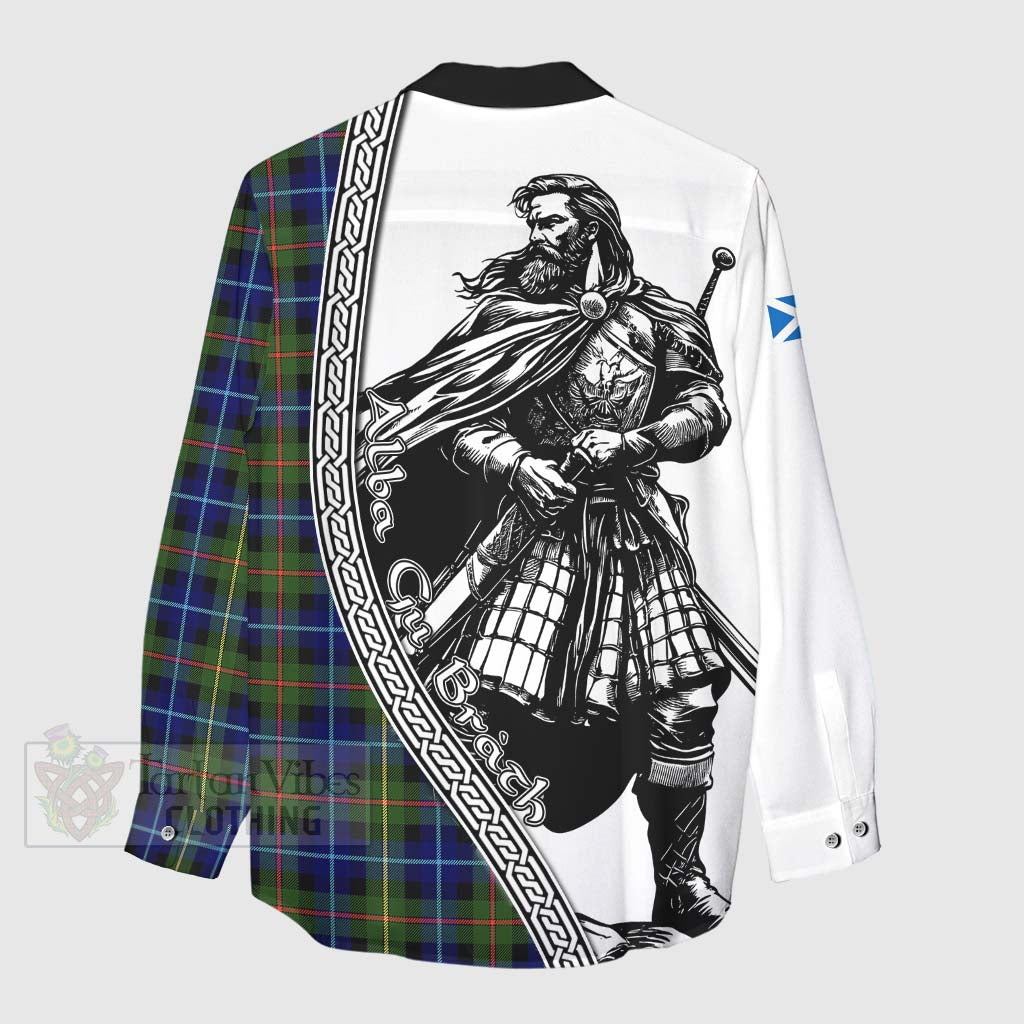Smith Tartan Clan Crest Women's Casual Shirt with Highlander Warrior Celtic Style - Tartan Vibes Clothing
