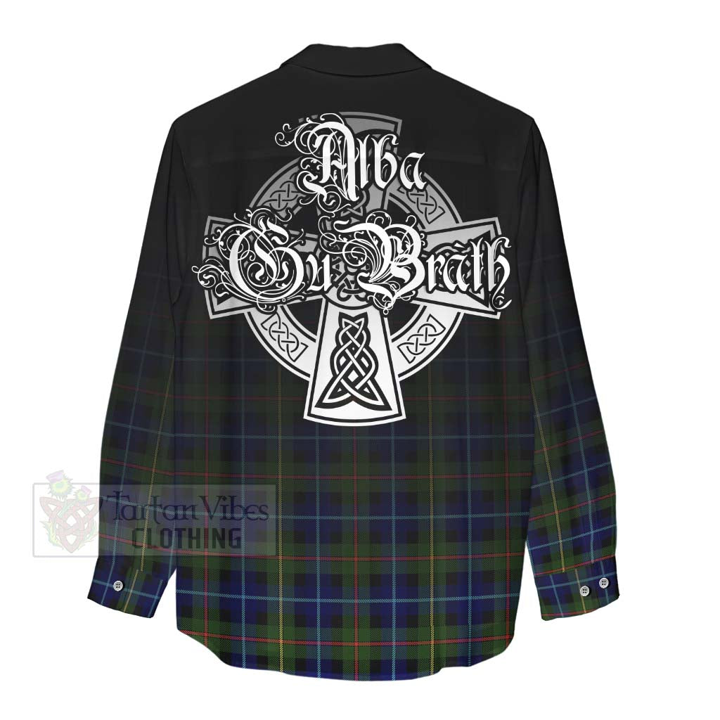 Smith Tartan Women's Casual Shirt Featuring Alba Gu Brath Family Crest Celtic Inspired - Tartan Vibes Clothing