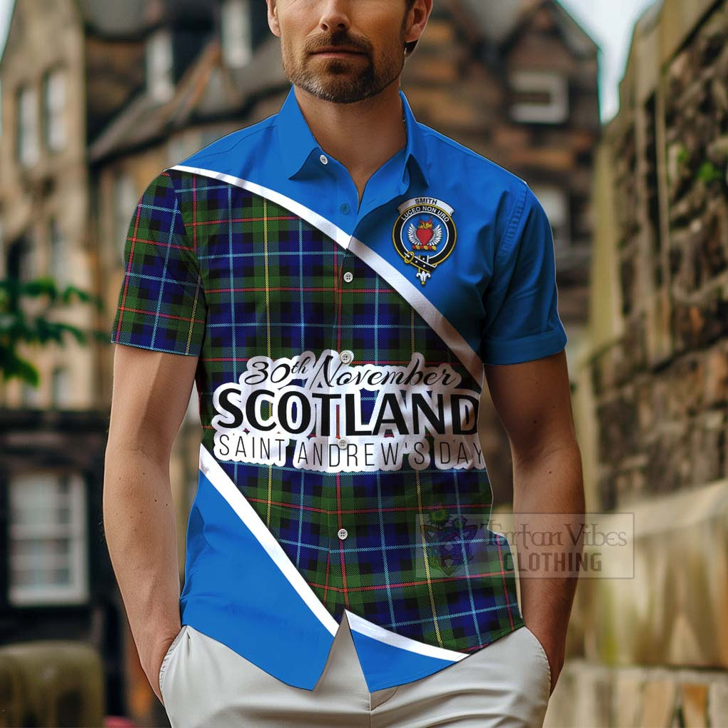 Smith Family Crest Tartan Hawaiian Shirt Celebrate Saint Andrew's Day in Style - Tartan Vibes Clothing