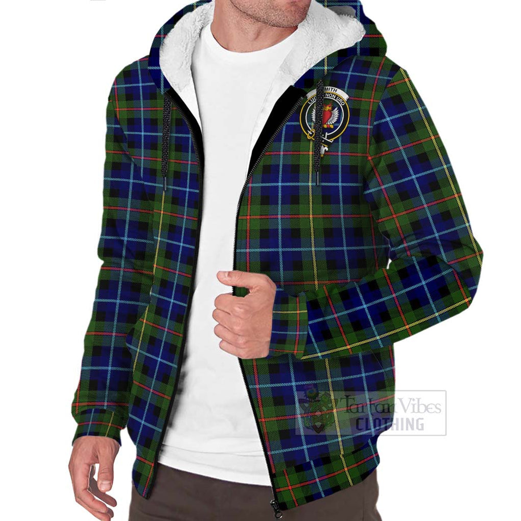 Smith Tartan Sherpa Hoodie with Family Crest Celtic Skull Style Unisex - Tartan Vibes Clothing