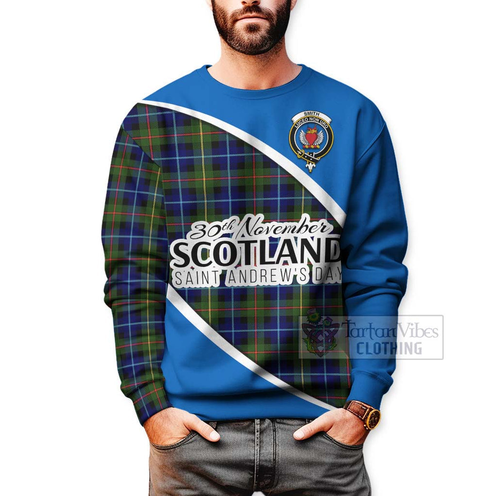 Smith Family Crest Tartan Sweatshirt Celebrate Saint Andrew's Day in Style - Tartan Vibes Clothing
