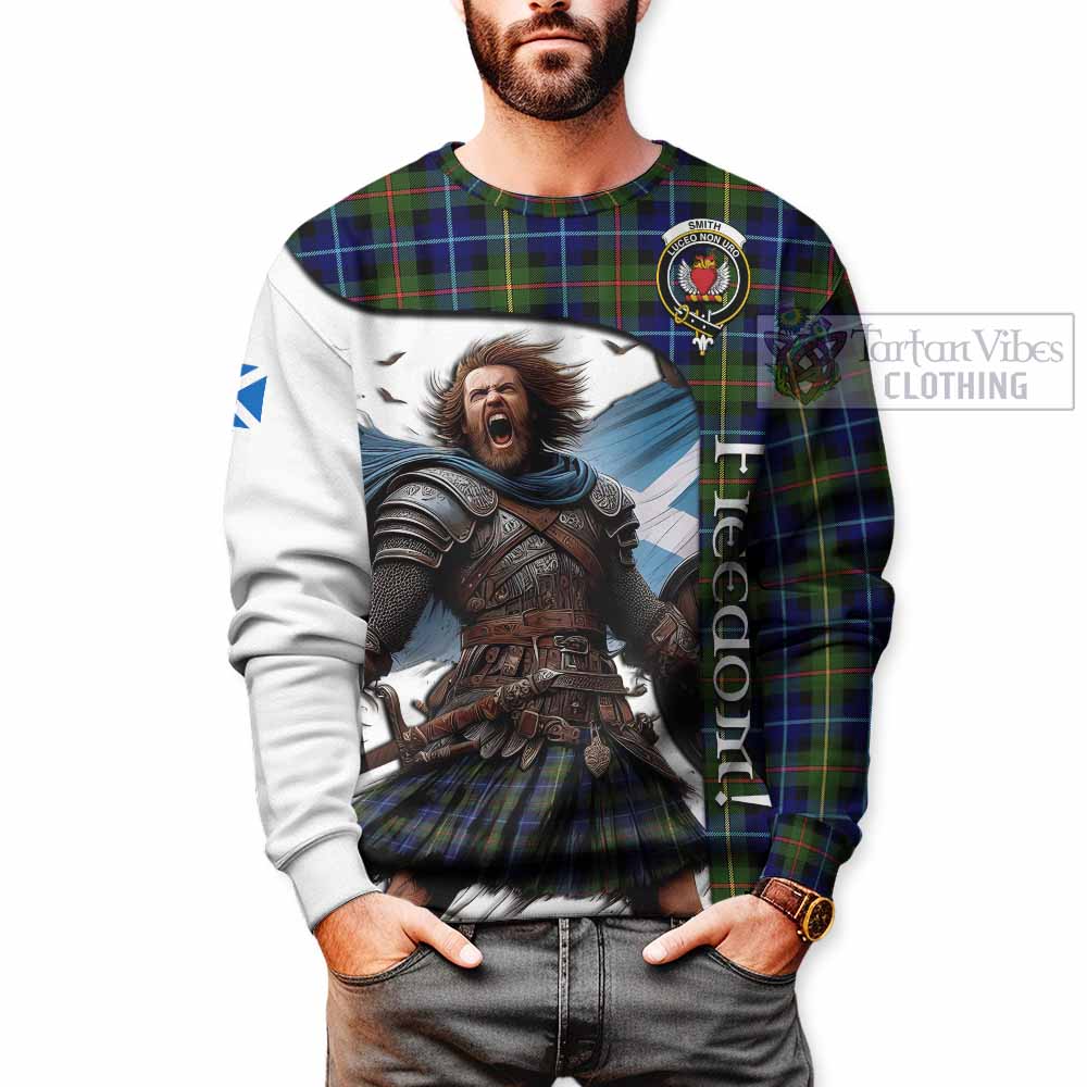 Smith Crest Tartan Sweatshirt Inspired by the Freedom of Scottish Warrior - Tartan Vibes Clothing
