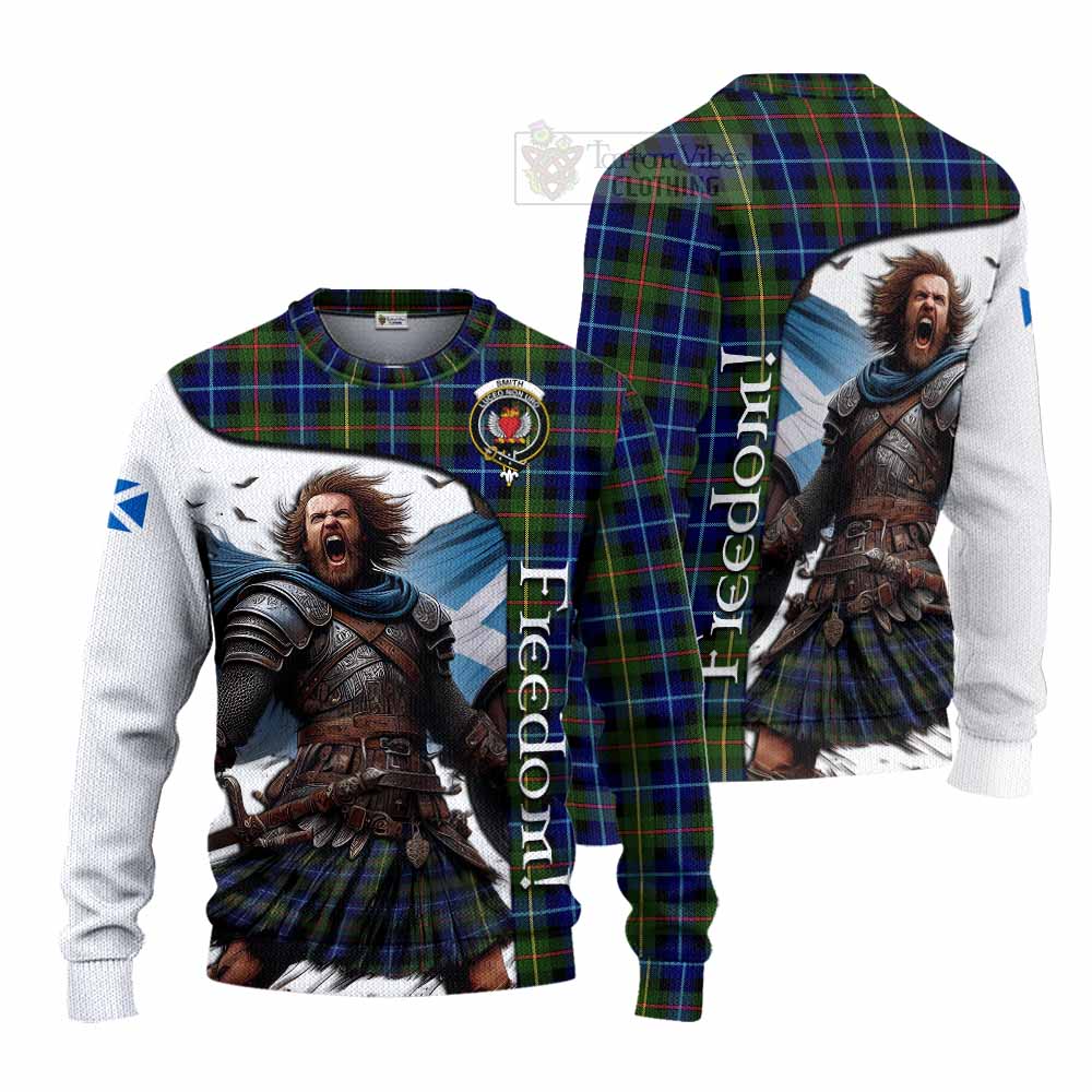 Smith Crest Tartan Knitted Sweater Inspired by the Freedom of Scottish Warrior - Tartan Vibes Clothing