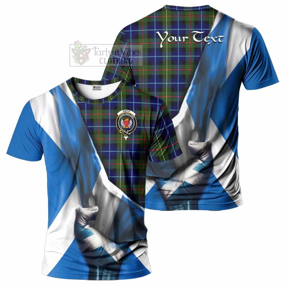 Smith Tartan T-Shirt with Family Crest Scotland Patriotic Style - Tartan Vibes Clothing