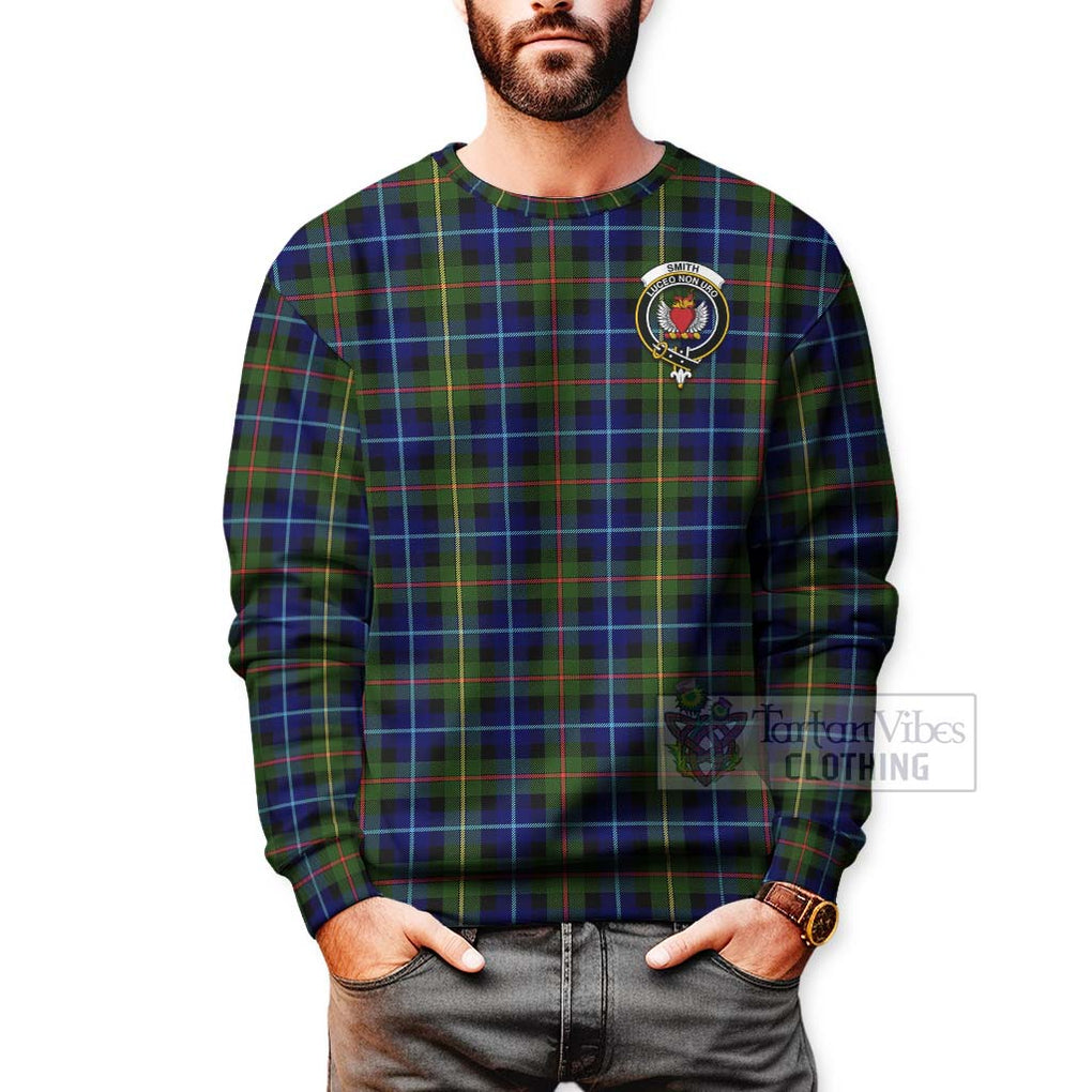 Smith Tartan Sweatshirt with Family Crest Celtic Skull Style - Tartan Vibes Clothing