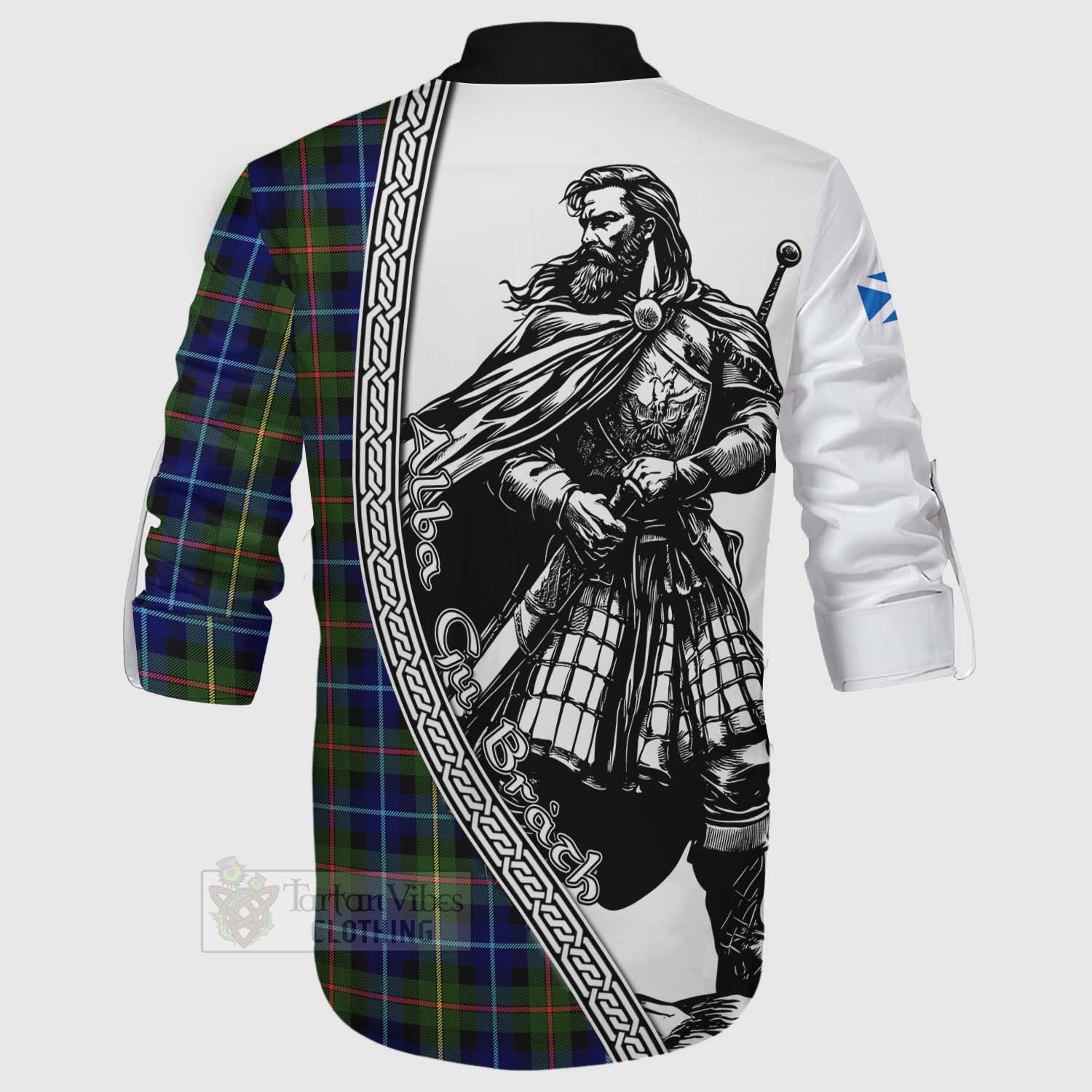 Smith Tartan Clan Crest Ghillie Kilt Shirt with Highlander Warrior Celtic Style - Tartan Vibes Clothing