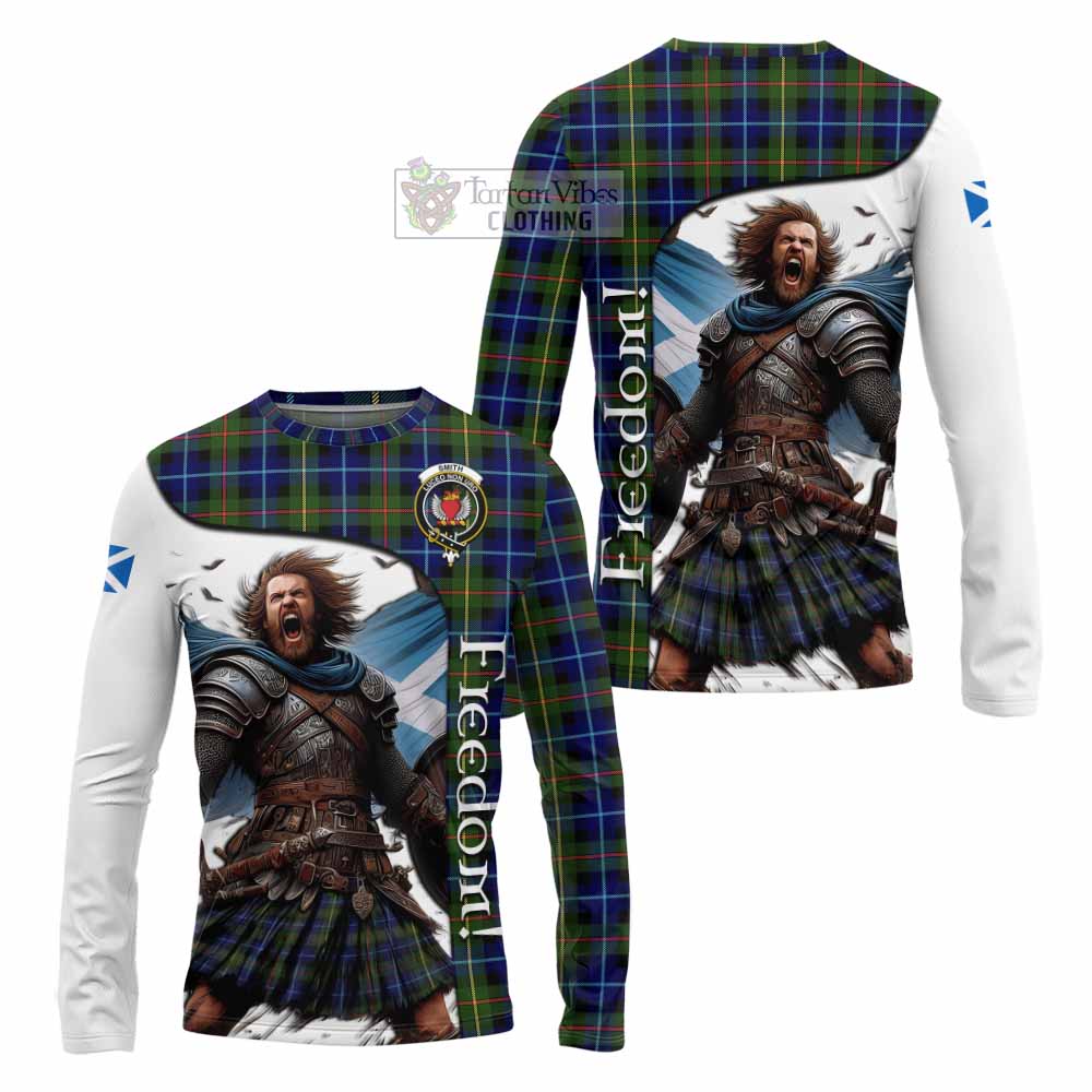 Smith Crest Tartan Long Sleeve T-Shirt Inspired by the Freedom of Scottish Warrior - Tartan Vibes Clothing