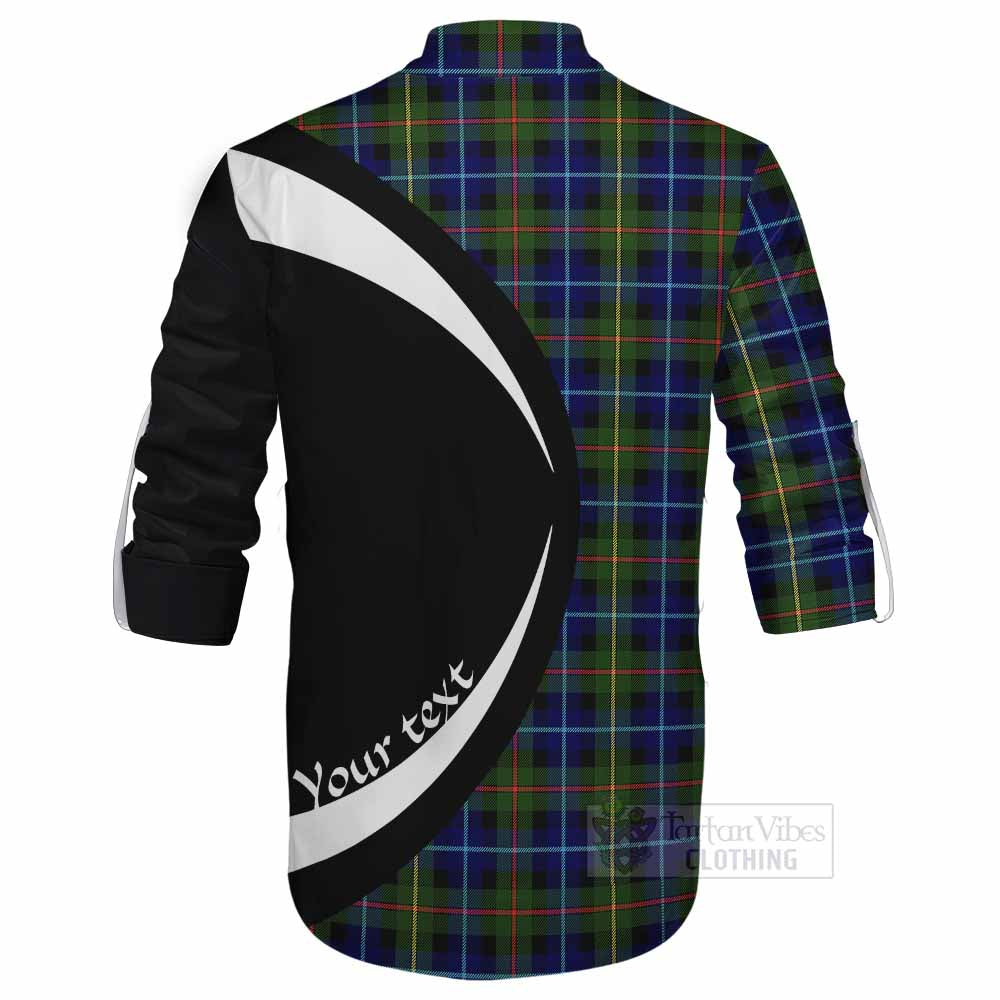 Smith Tartan Ghillie Kilt Shirt with Family Crest Circle Style - Tartan Vibes Clothing