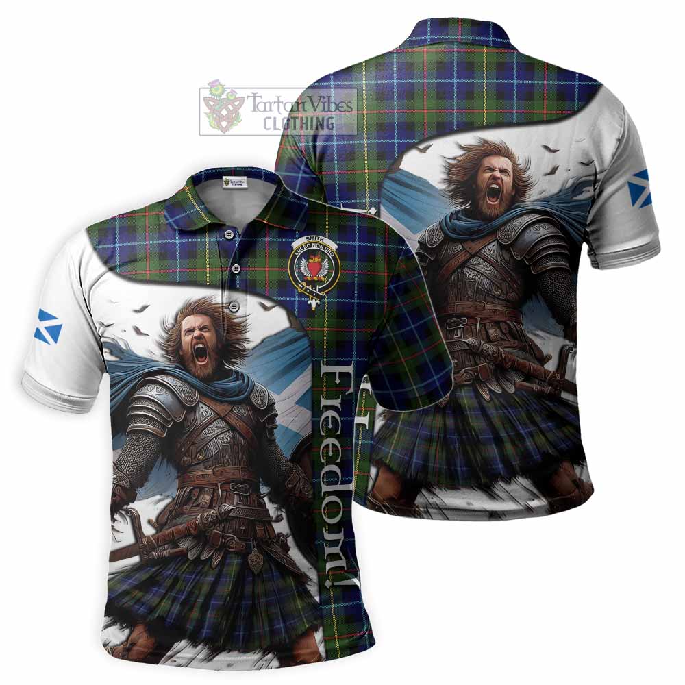Smith Crest Tartan Polo Shirt Inspired by the Freedom of Scottish Warrior - Tartan Vibes Clothing
