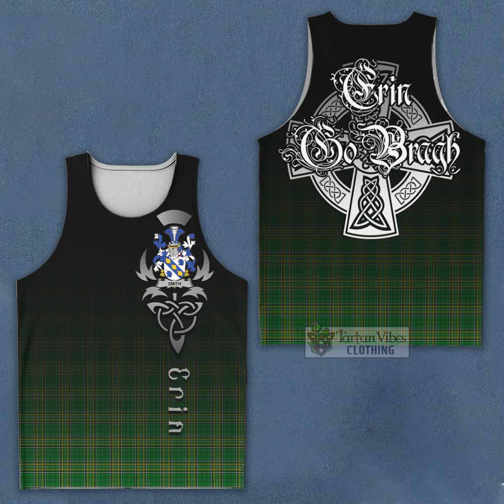 Tartan Vibes Clothing Smith Irish Clan Men's Tank Top with Coat of Arms Erin Go Bragh Celtic Inspired
