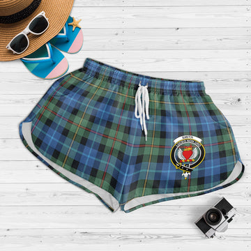 Smith Ancient Tartan Womens Shorts with Family Crest