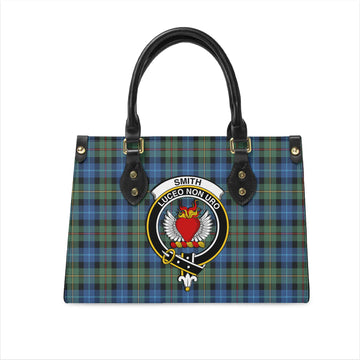 Smith Ancient Tartan Leather Bag with Family Crest