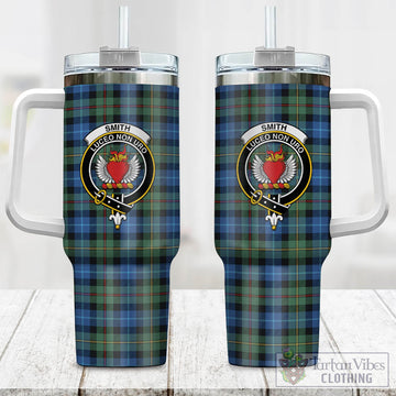 Smith Ancient Tartan and Family Crest Tumbler with Handle