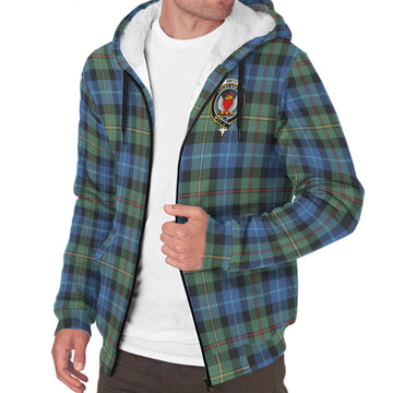 Smith Ancient Tartan Sherpa Hoodie with Family Crest