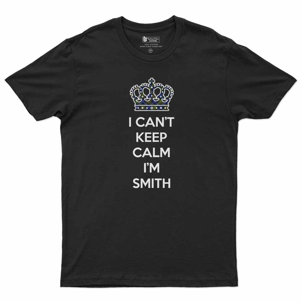 Smith Can't Keep Calm Men's T-Shirt Black - Tartan Vibes Clothing