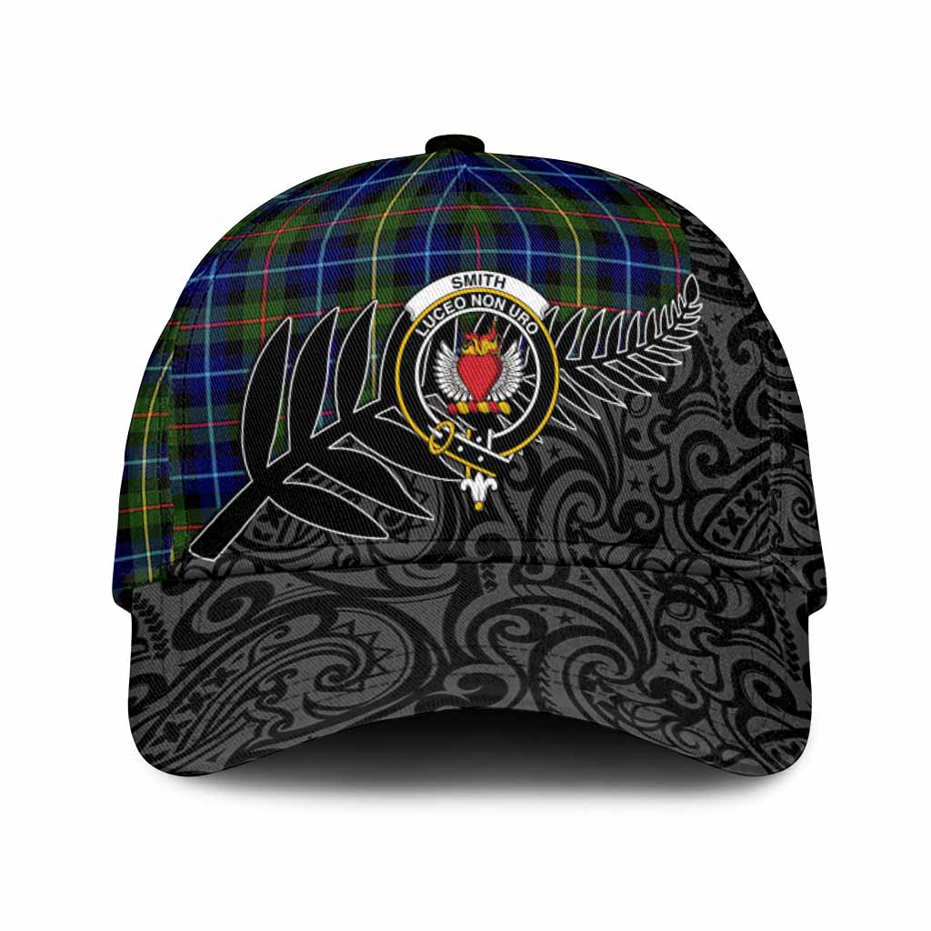 Smith Crest Tartan Classic Cap with New Zealand Silver Fern Half Style