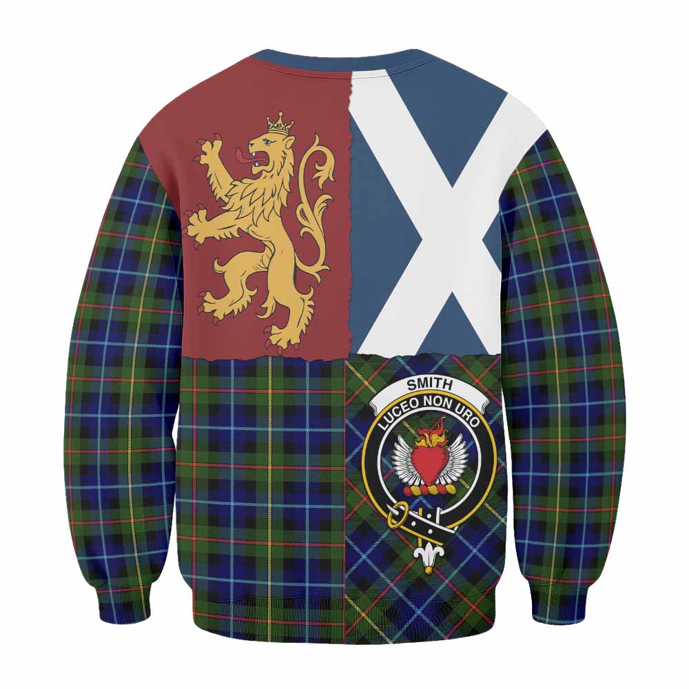 Smith Crest Tartan Sweatshirt with Lion Rampant Saltire Style
