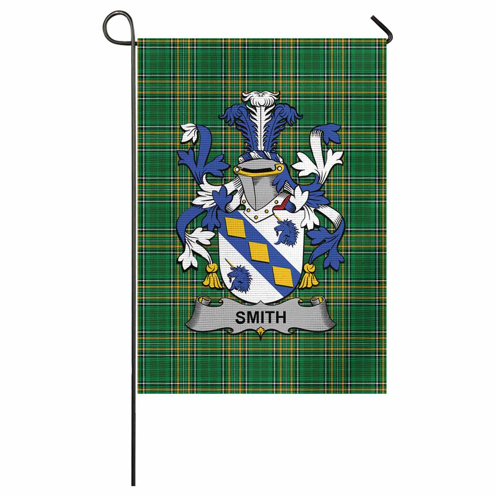 Smith Irish Clan Tartan Flag with Coat of Arms