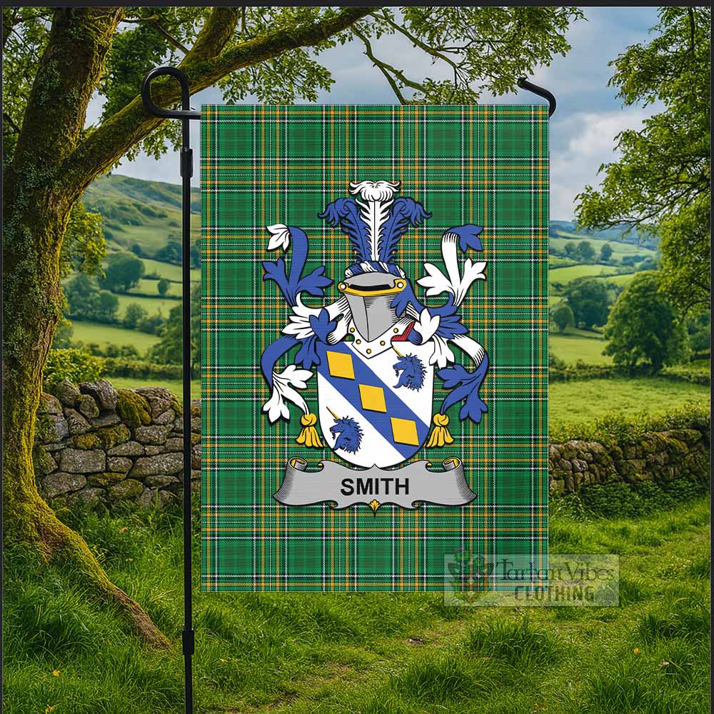 Smith Irish Clan Tartan Flag with Coat of Arms