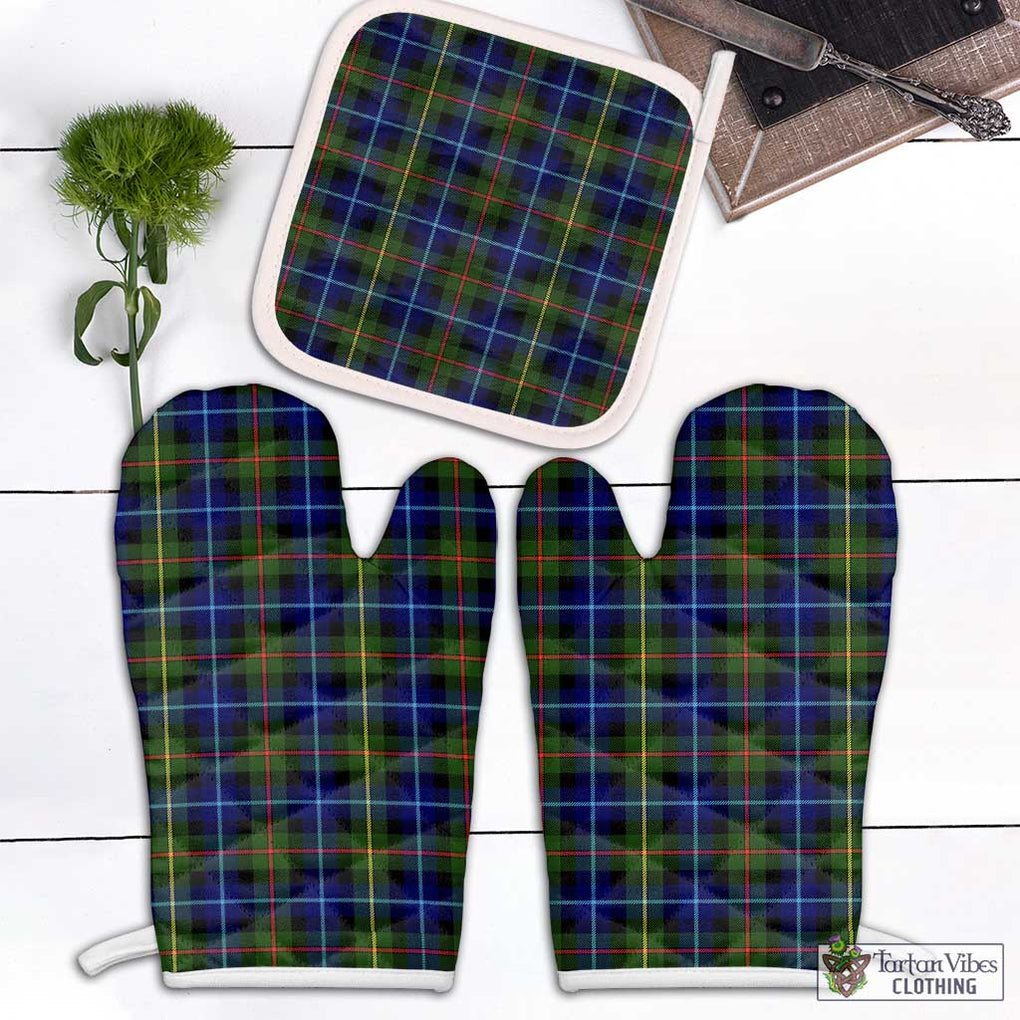 Smith Tartan Combo Oven Mitt & Pot-Holder Combo 2 Oven Mitt & 1 Pot-Holder Black - Tartan Vibes Clothing