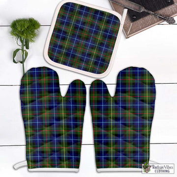 Smith Tartan Combo Oven Mitt & Pot-Holder Combo 2 Oven Mitt & 1 Pot-Holder Black - Tartan Vibes Clothing