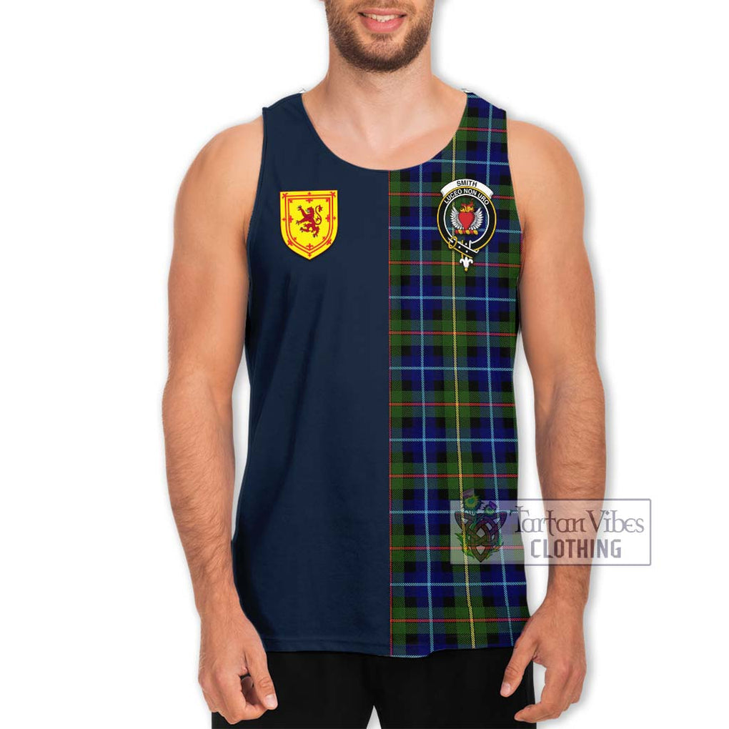 Smith Tartan Men's Tank Top Alba with Scottish Lion Royal Arm Half Style Men - Tartan Vibes Clothing