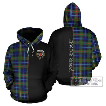 Smith Tartan Hoodie with Family Crest and Half Of Me Style Zip Hoodie - Tartan Vibes Clothing