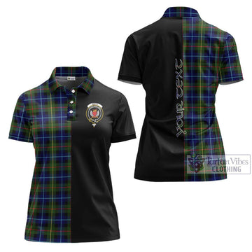 Smith Tartan Women's Polo Shirt with Family Crest and Half Of Me Style Women - Tartan Vibes Clothing