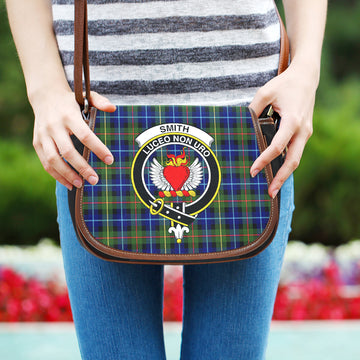 Smith Tartan Saddle Bag with Family Crest