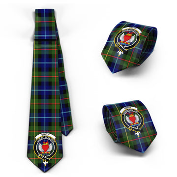 Smith Tartan Classic Necktie with Family Crest