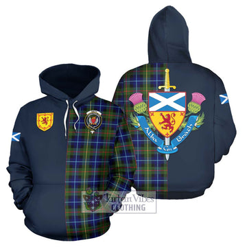 Smith Tartan Hoodie Alba with Scottish Lion Royal Arm Half Style Zip Hoodie - Tartan Vibes Clothing
