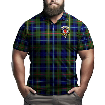 Smith Tartan Men's Polo Shirt with Family Crest