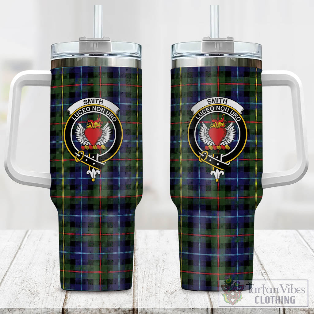 Smith Tartan Tumbler with Handle with Family Crest One Size 40 OZ - Tartan Vibes Clothing