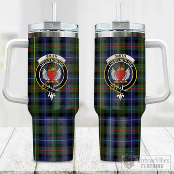 Smith Tartan Tumbler with Handle with Family Crest One Size 40 OZ - Tartan Vibes Clothing