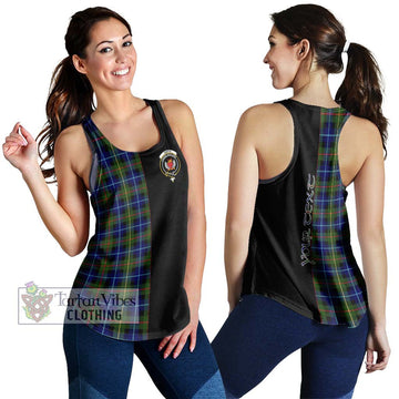 Smith Tartan Women's Racerback Tanks with Family Crest and Half Of Me Style 4XL - Tartan Vibes Clothing